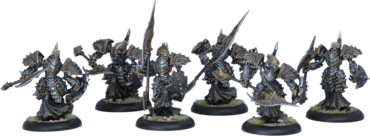 Bane Knights Unit - Warmachine Cryx Bane Knights (1285x536), Png Download