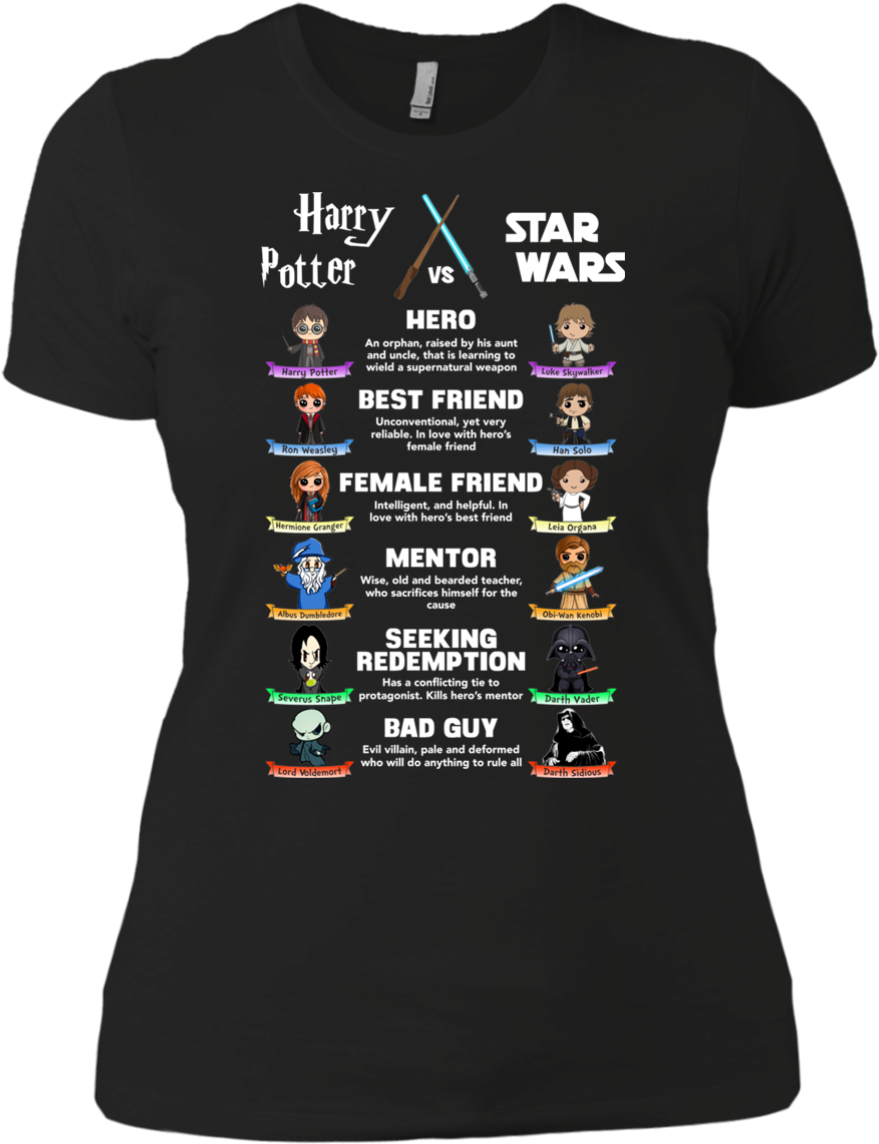 Harry Potter Vs Star Wars Tshirt, Tank, Hoodie - January Girl Shirt (1155x1155), Png Download