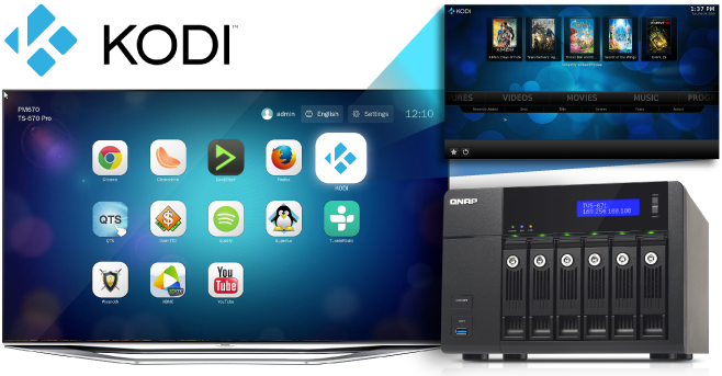 Qnap Brings Improved Multimedia Entertainment With - Qnap Kodi (670x350), Png Download