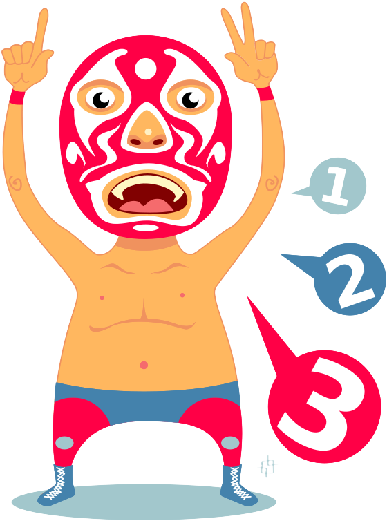 Png Image - Lucha Libre Mexicana Dibujo (607x800), Png Download