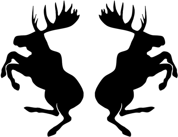 Prancing Moose Die Cut Brake Caliper Decal - Volvo Moose (573x448), Png Download