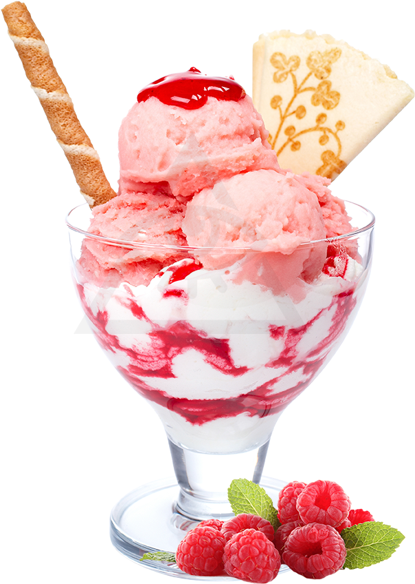 Download Raspberry Ripple - Ice Cream In Glasses | Transparent PNG ...