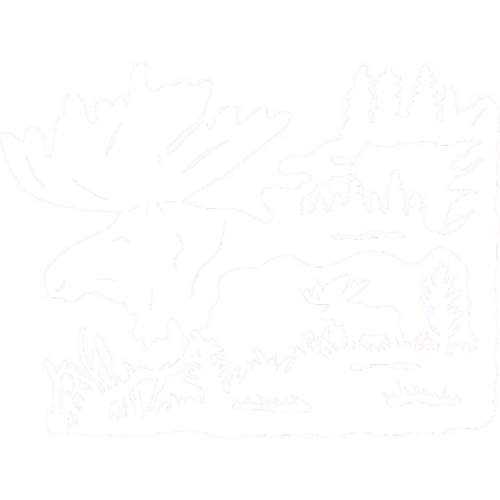 Moose Meadows - Silhouette (500x500), Png Download