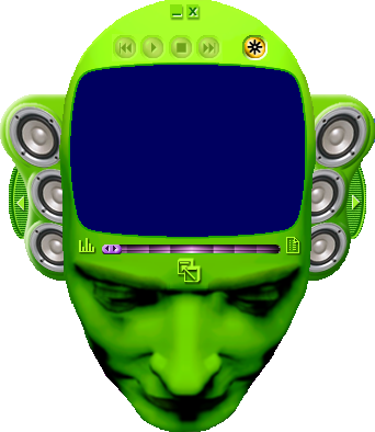 This Windows Media Player Skin - Mascara Windows Media Player (342x394), Png Download