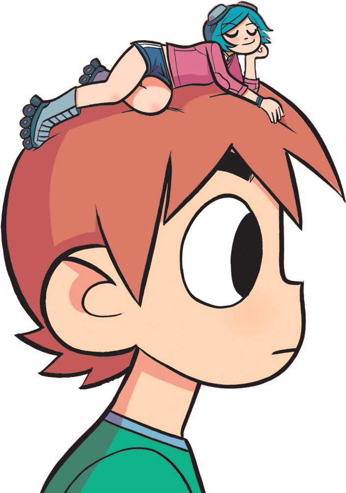 Scott Pilgrim - Scott Pilgrim Vs The World Art (709x1063), Png Download