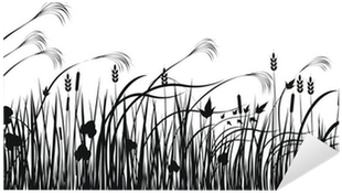 Grass Vector Silhouette Sticker • Pixers® • We Live - Euclidean Vector (400x400), Png Download