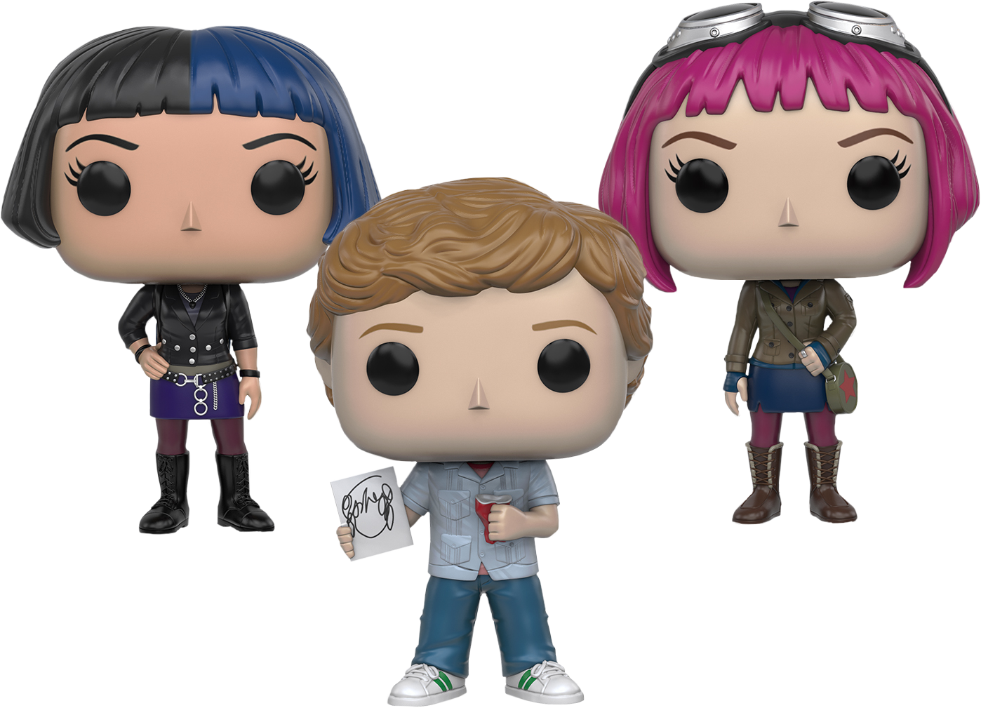 3 Evil Pops Pop Vinyl Bundle Set Of 3 Scott Pilgrim - Scott Pilgrim Knives Chau Pop (1398x1009), Png Download