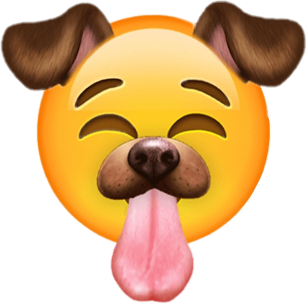 Emoji Dog (614x610), Png Download
