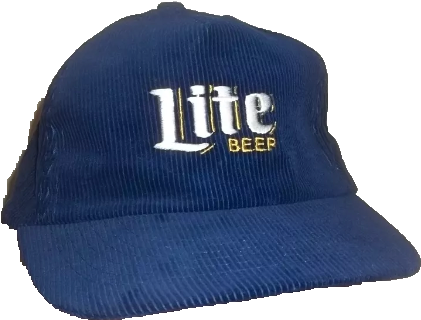 Miller Lite Beer Vintage Corduroy Strapback - Baseball Cap (519x482), Png Download