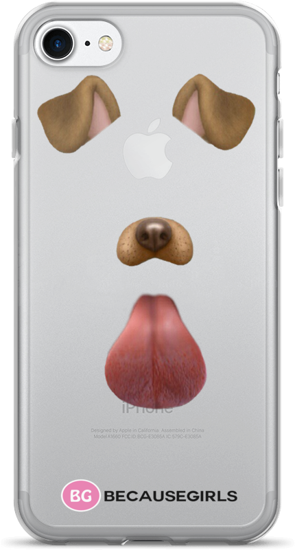 Puppy Filter Clear Iphone Case - Iphone X Case - Dog Filter - The Casery (1000x1000), Png Download
