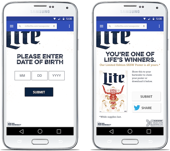 Mobile Landing Page - Miller Lite (640x591), Png Download