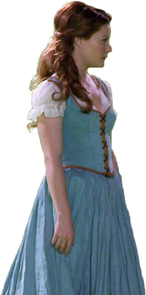 Belle Transparents Without Frame - Ouat Belle Blue Dress (500x627), Png Download