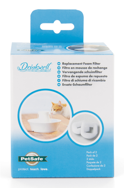 These Foam Filters Help Keep The Pump Cleaner In Between - Petsafe Drinkwell Replacement Foam Filter (2 Pack) (600x600), Png Download