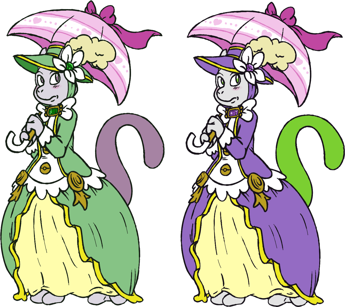 Commission - Mewtwo Belle - Mewtwo (1490x1245), Png Download