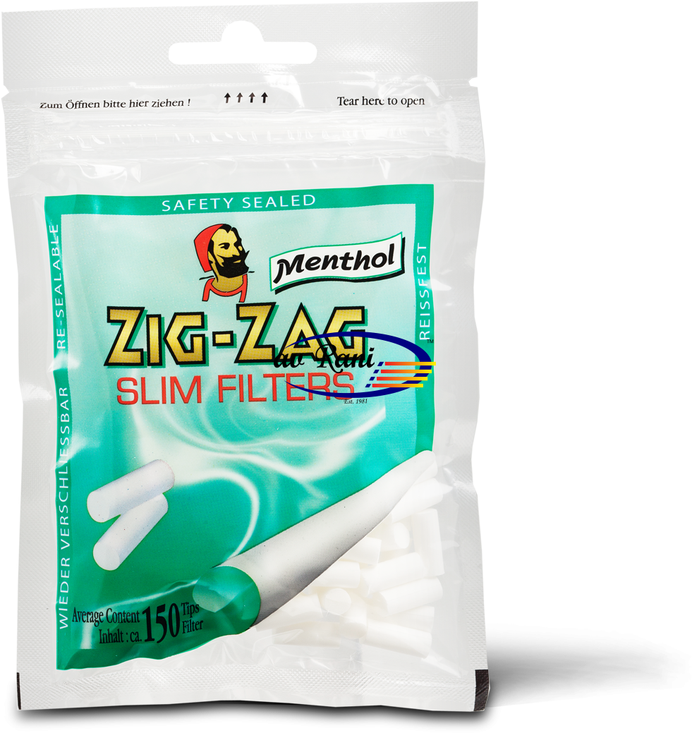 Zig Zag Menthol Slim Filter - Zig Zag Menthol (1004x1040), Png Download