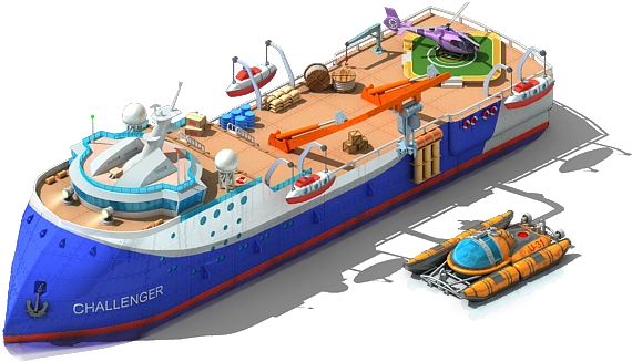 Challenger Bathyscaphe - Scale Model (585x342), Png Download