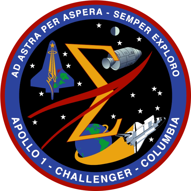 Apollo 1 Challenger Columbia Memorial Emblem - Per Aspera Ad Astra Appolo 1 (675x675), Png Download
