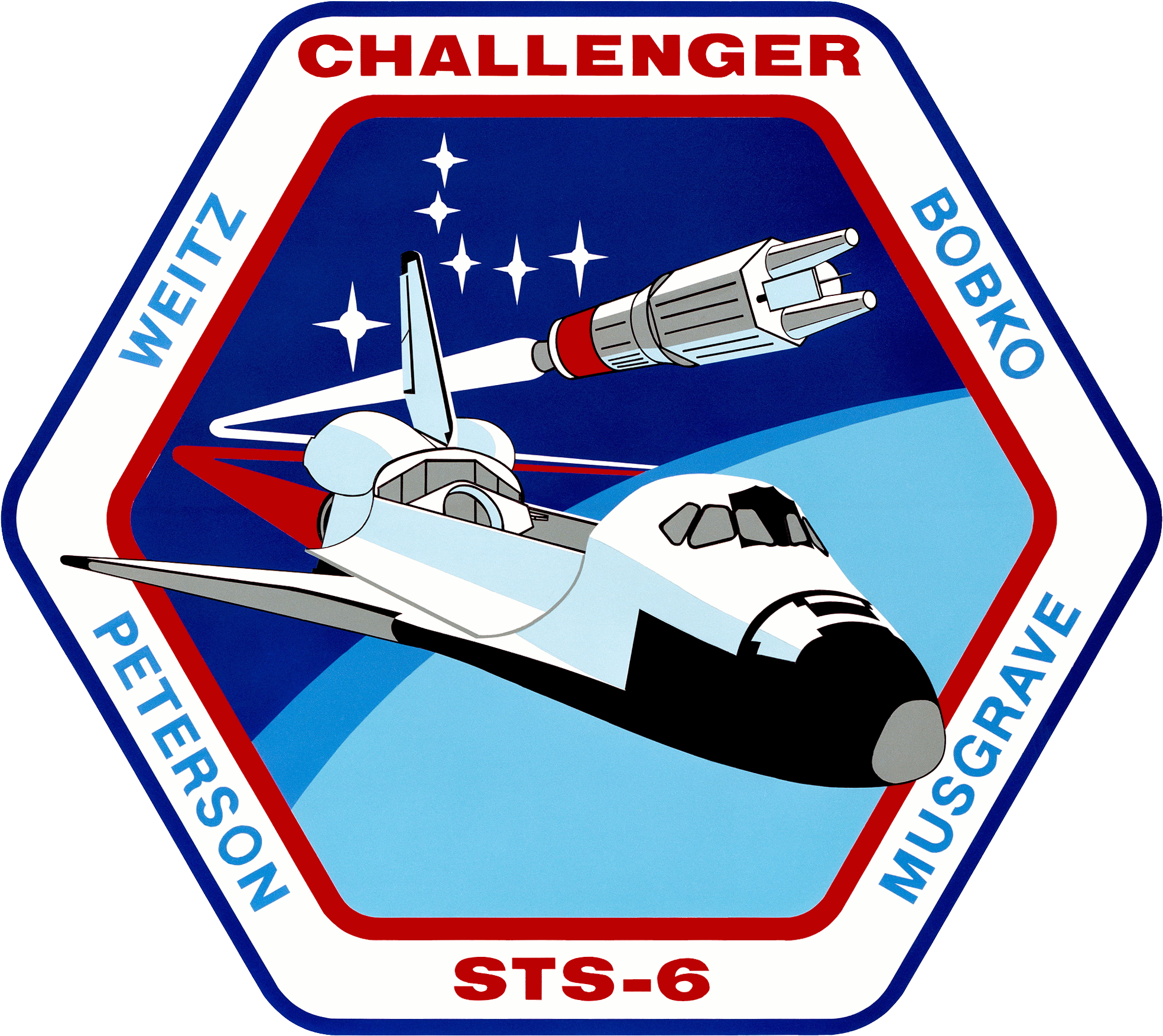 Sts 6 Patch - Sts - 6 Challenger Ornament (round) (1986x1772), Png Download