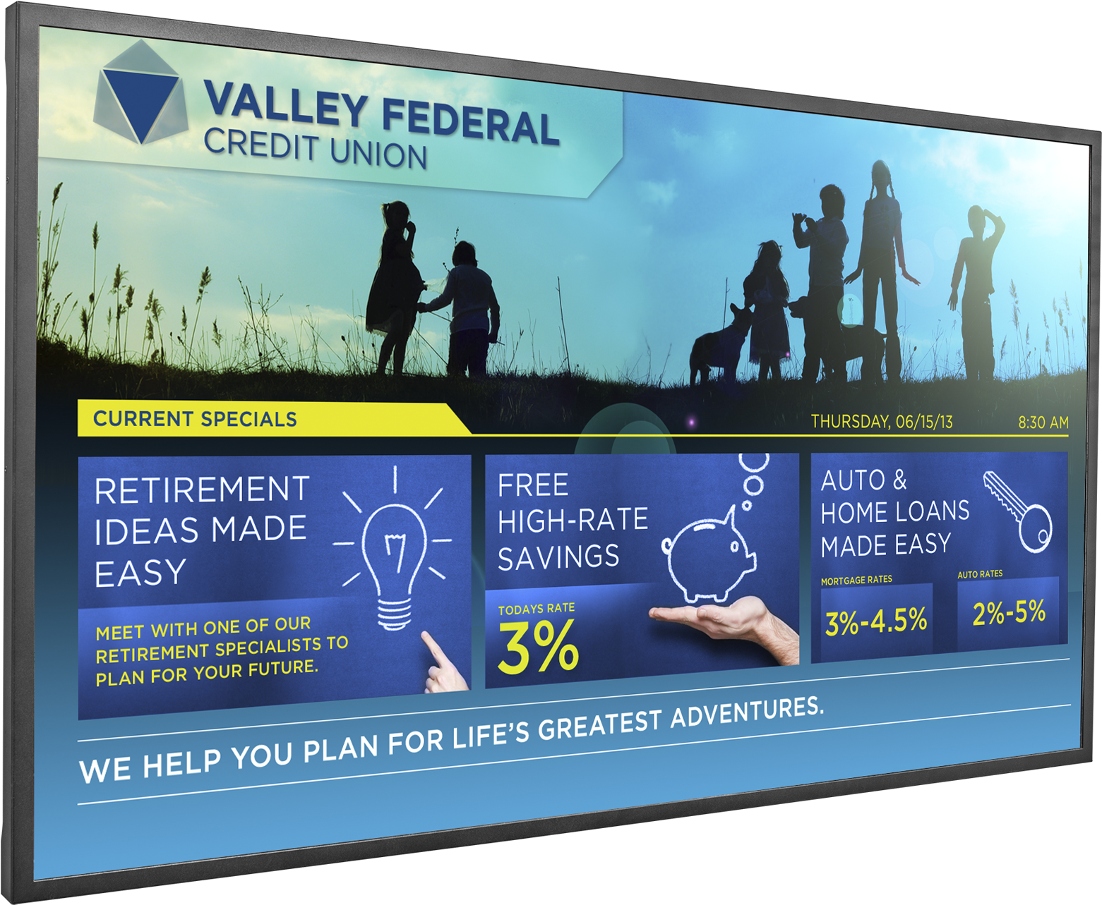 Planarps6562 Cu Angle - Planar Ps6562 - 65" Commercial Led Display - 1080p (1920x1338), Png Download