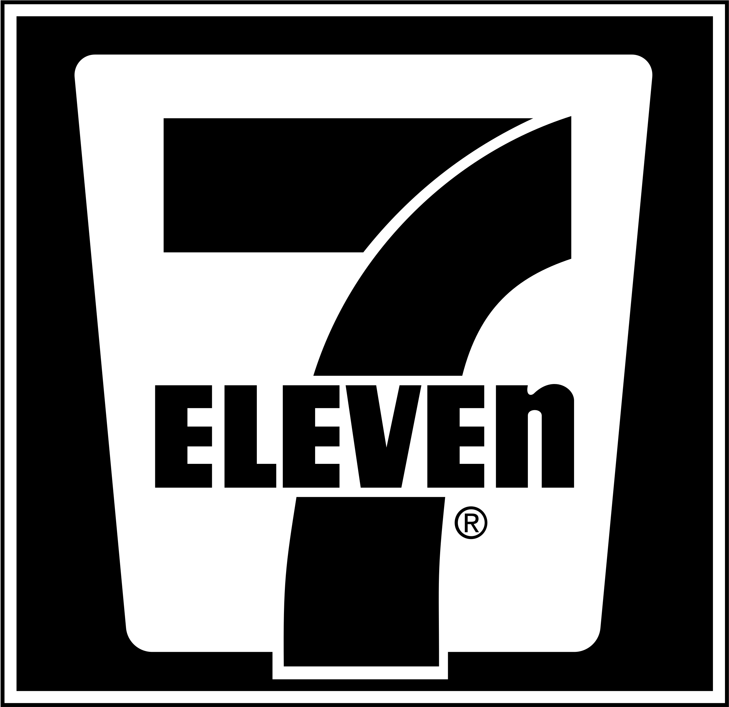 7 Eleven Logo Png Transparent - 7 Eleven Logo White Png (2400x2400), Png Download