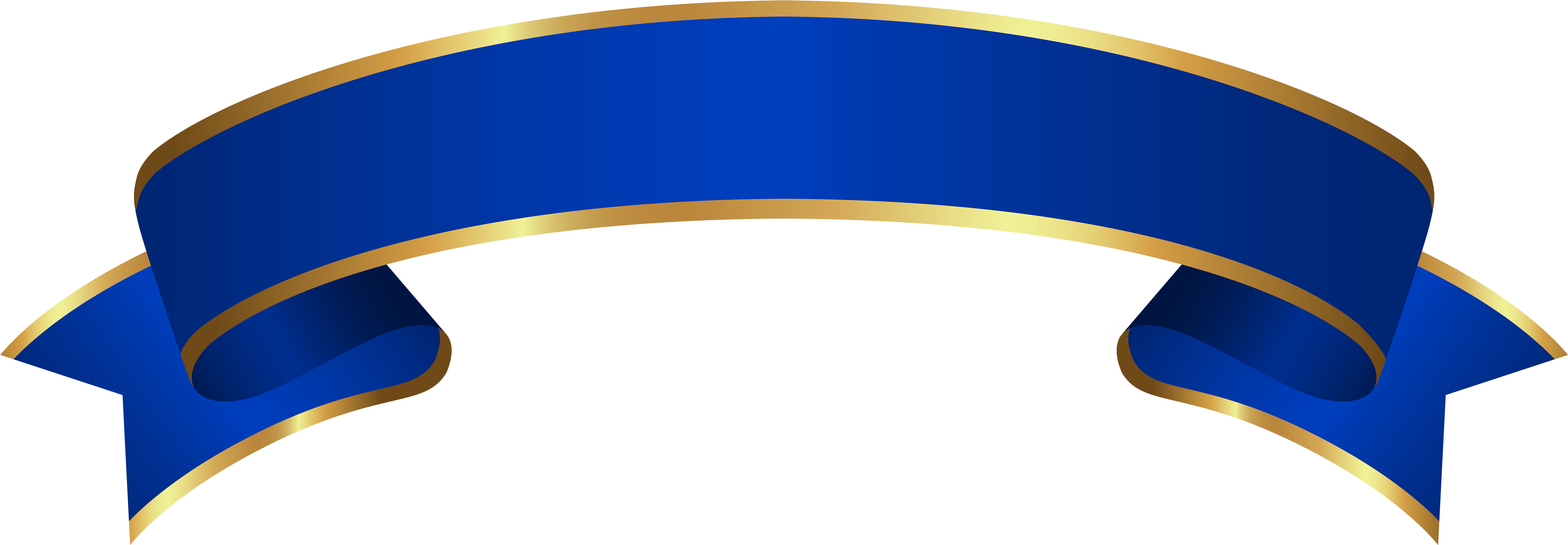 Blue And Gold Banner (8000x2838), Png Download