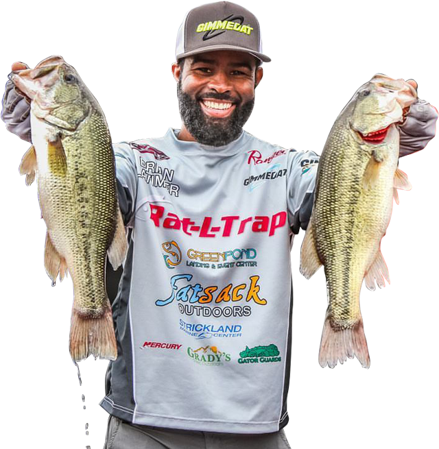 Fish With Owner - Bass (646x654), Png Download