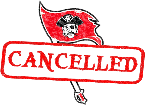 Pirate Flag With Words Cancelled Over It - Postville Community School District (600x450), Png Download