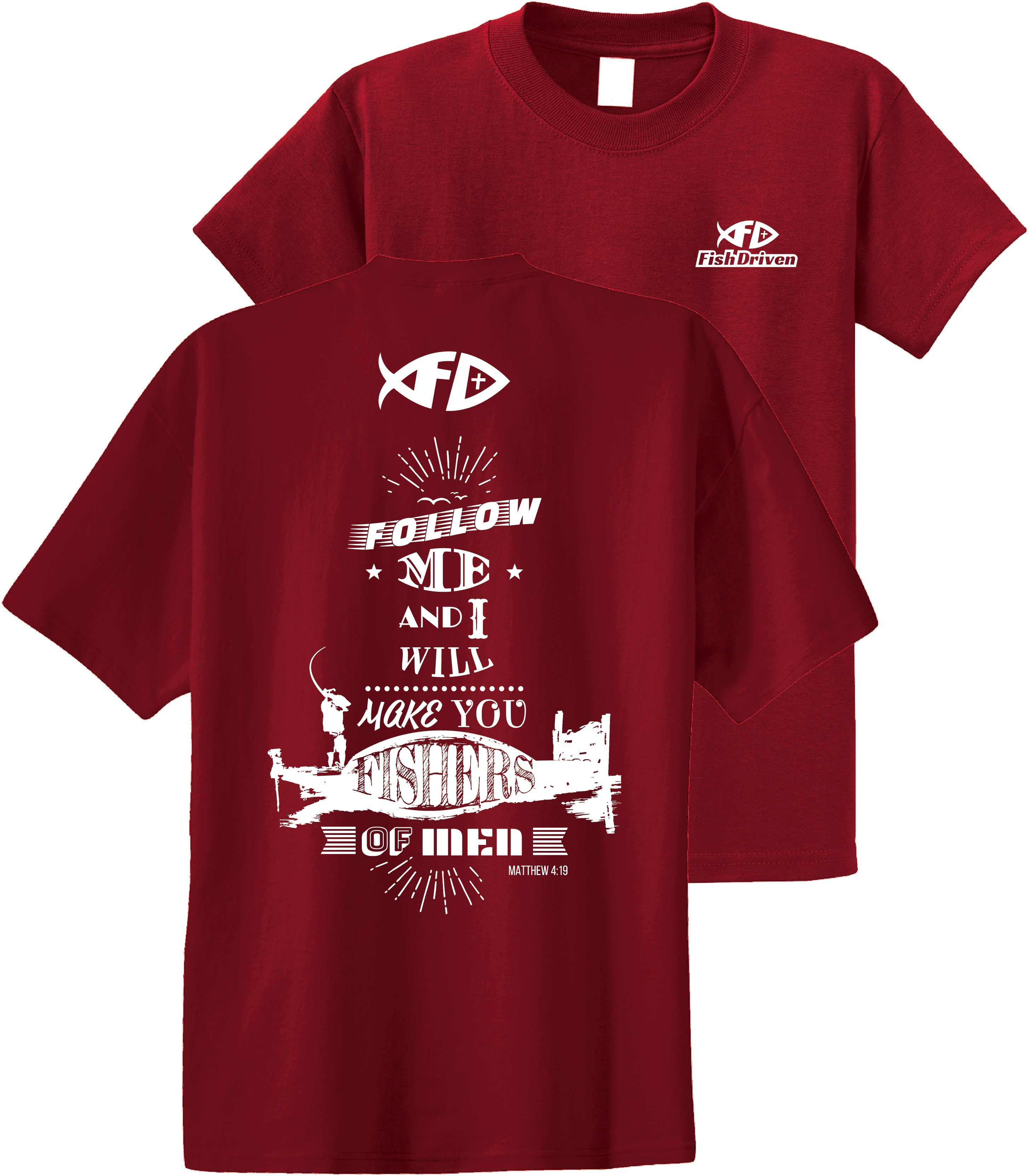 Fishers Of Men Featuring Man Fishing Burgundy - Fishers Of Men Purple Tshirt (2904x3321), Png Download