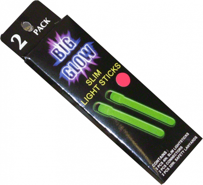 Slim Glow Stick 2 Pack - Glow Stick (700x639), Png Download