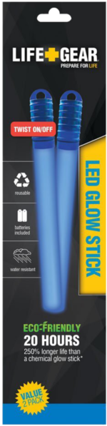 Life Gear Led Reusable Glow Stick 2 Pack - Life Gear Reusable Led Glow Sticks - Set (640x640), Png Download