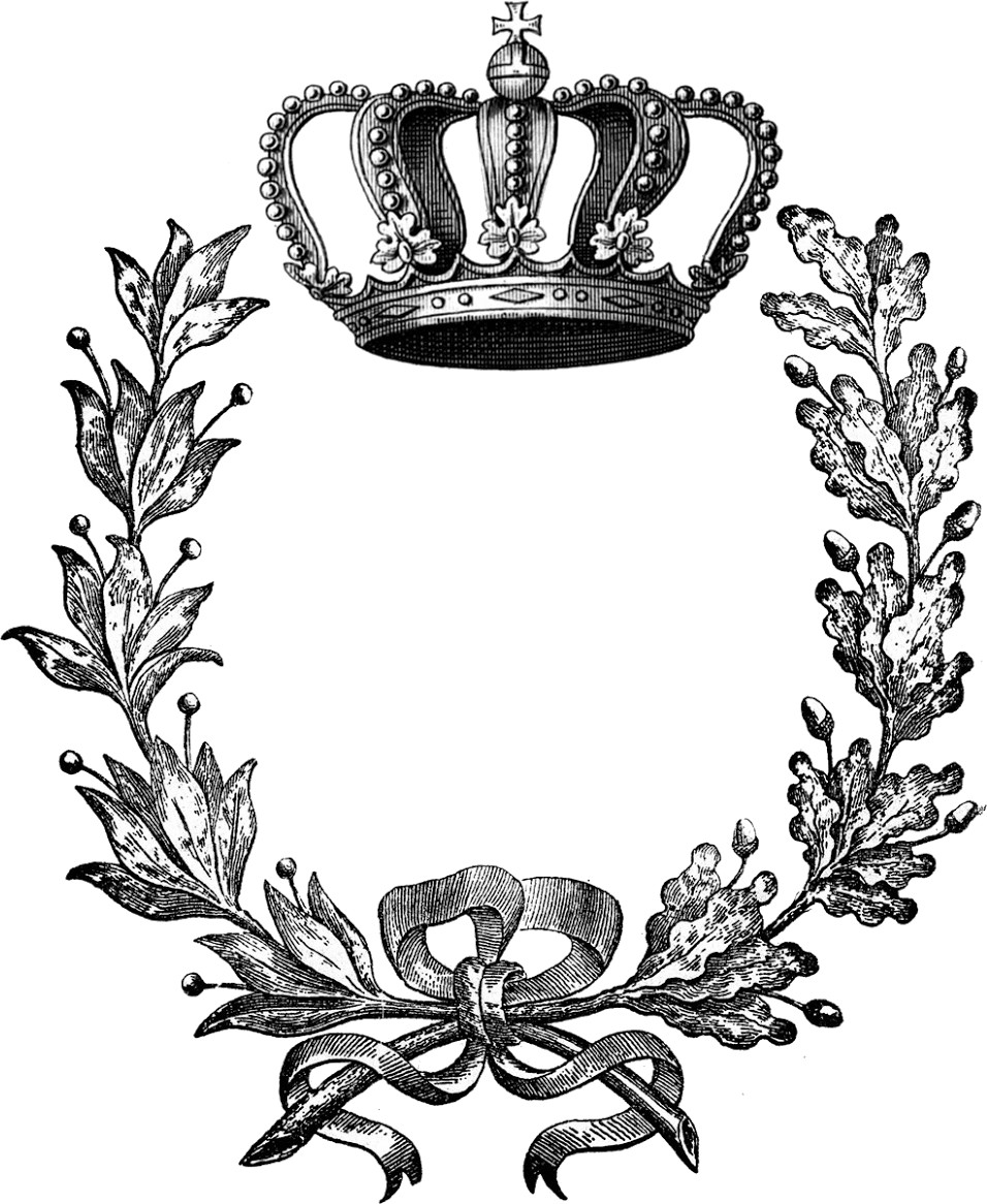 Printable Wreath Crown Graphicsfairy Diy Sm 956×1,166 - Crown Happy Birthday Gorgeous (956x1166), Png Download