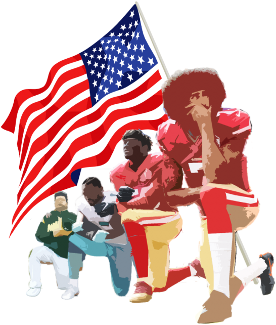 Advertisement - Colin Kaepernick Kneeling Transparent (900x720), Png Download