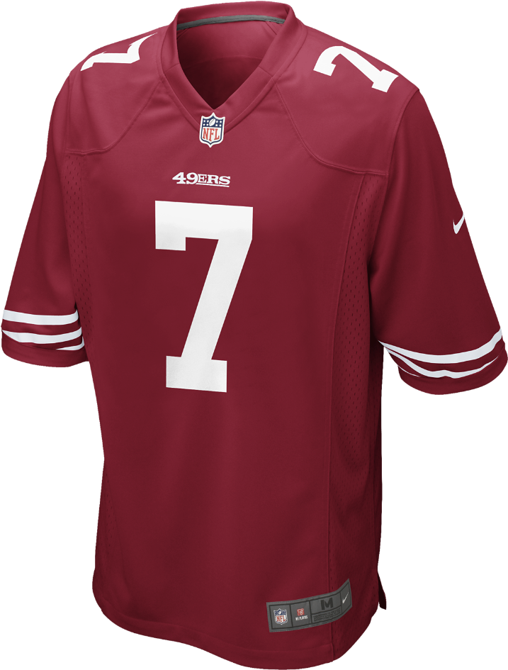 Nike Nfl San Francisco 49ers Men's Football Home Game - 49ers Colin Kaepernick Jersey (1000x1000), Png Download