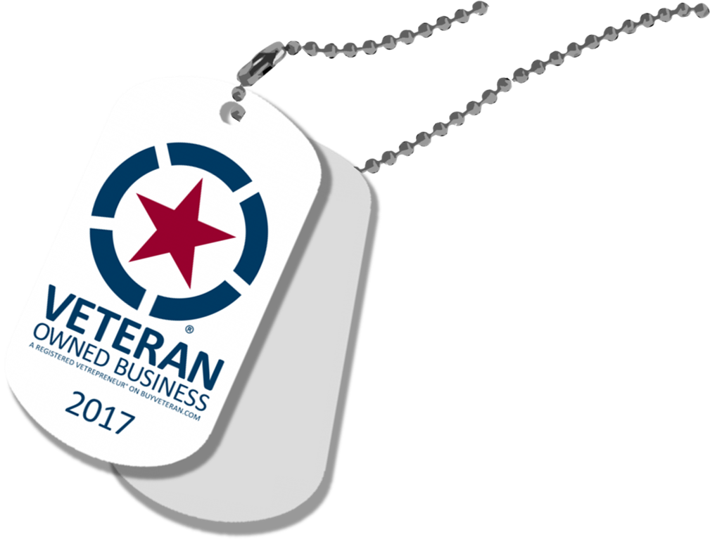 Veteran Owned Tags Chain - Veteran Owned Business Badge (1009x767), Png Download