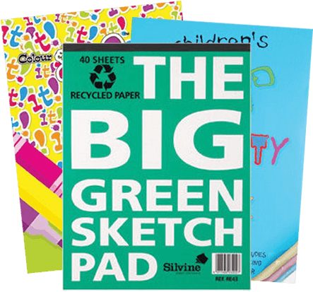 Drawing & Scrap Books - Sinclairs Silvine Scrap & Activity Book Pk6 (500x500), Png Download