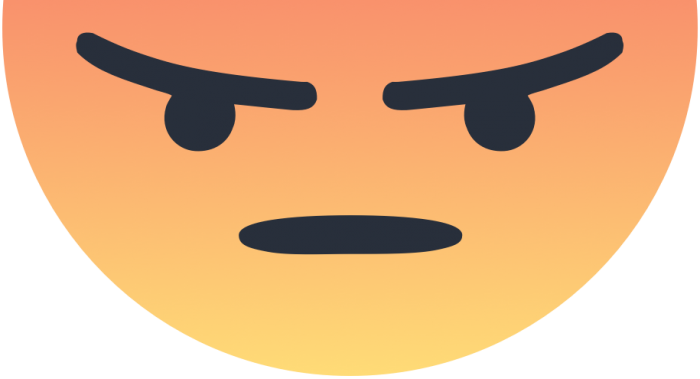 Kris Noble - Angry Emoji Facebook (700x379), Png Download