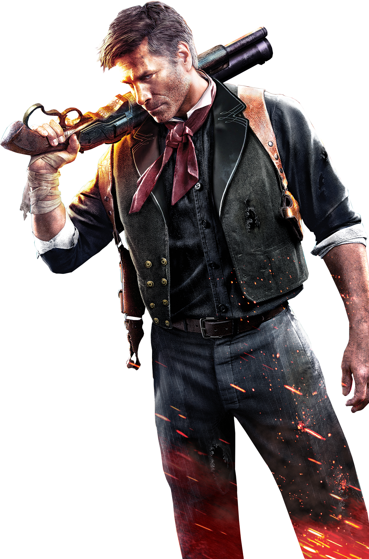 Bioshock Transparent Booker Dewitt Png Transparent - Booker Dewitt (1024x1651), Png Download