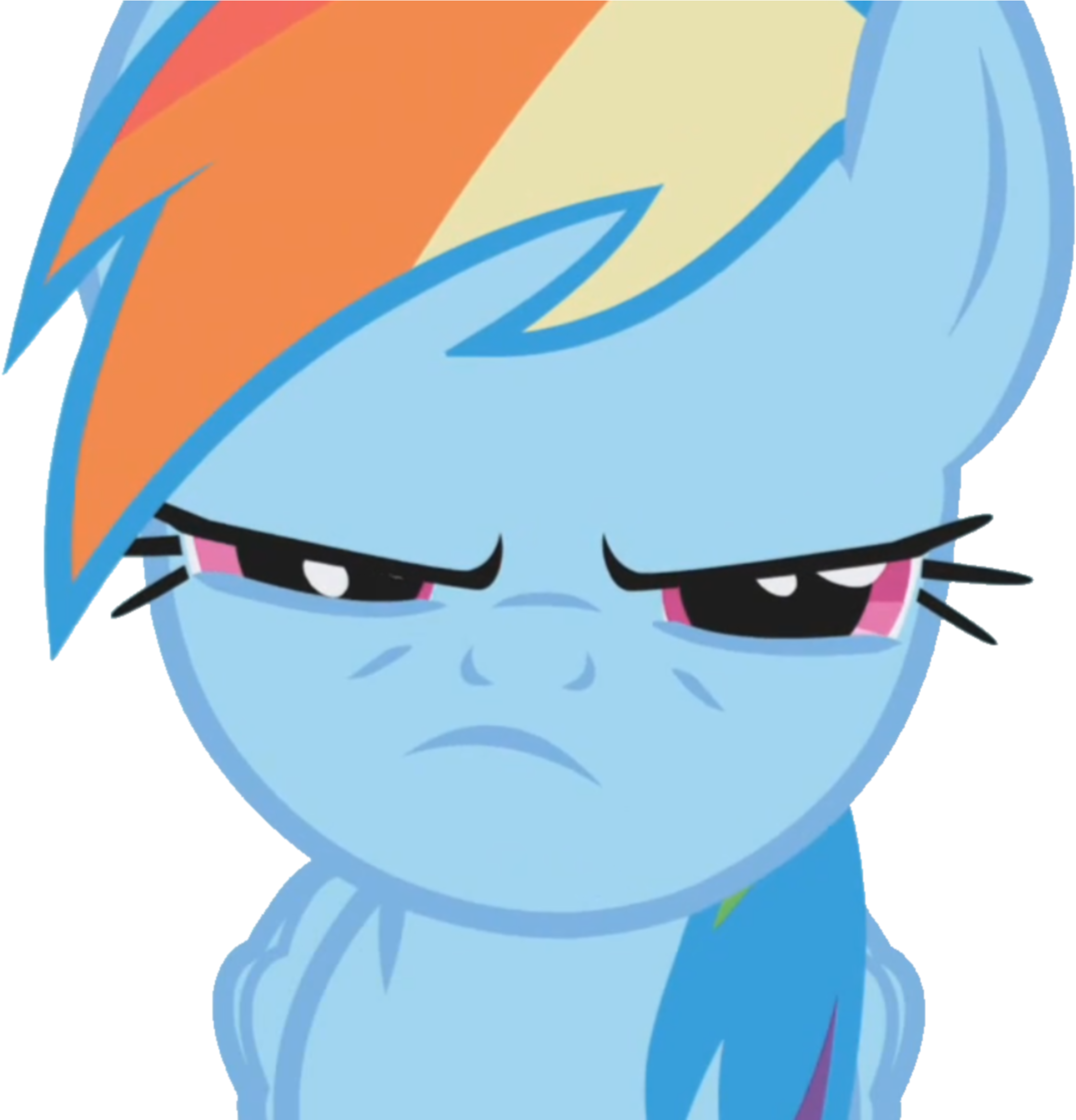Posted Image - Rainbow Dash Angry (2415x2340), Png Download