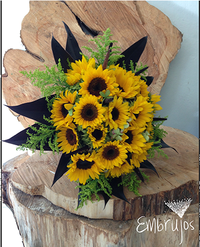 Girasoles/hortensias - Bouquet (640x480), Png Download