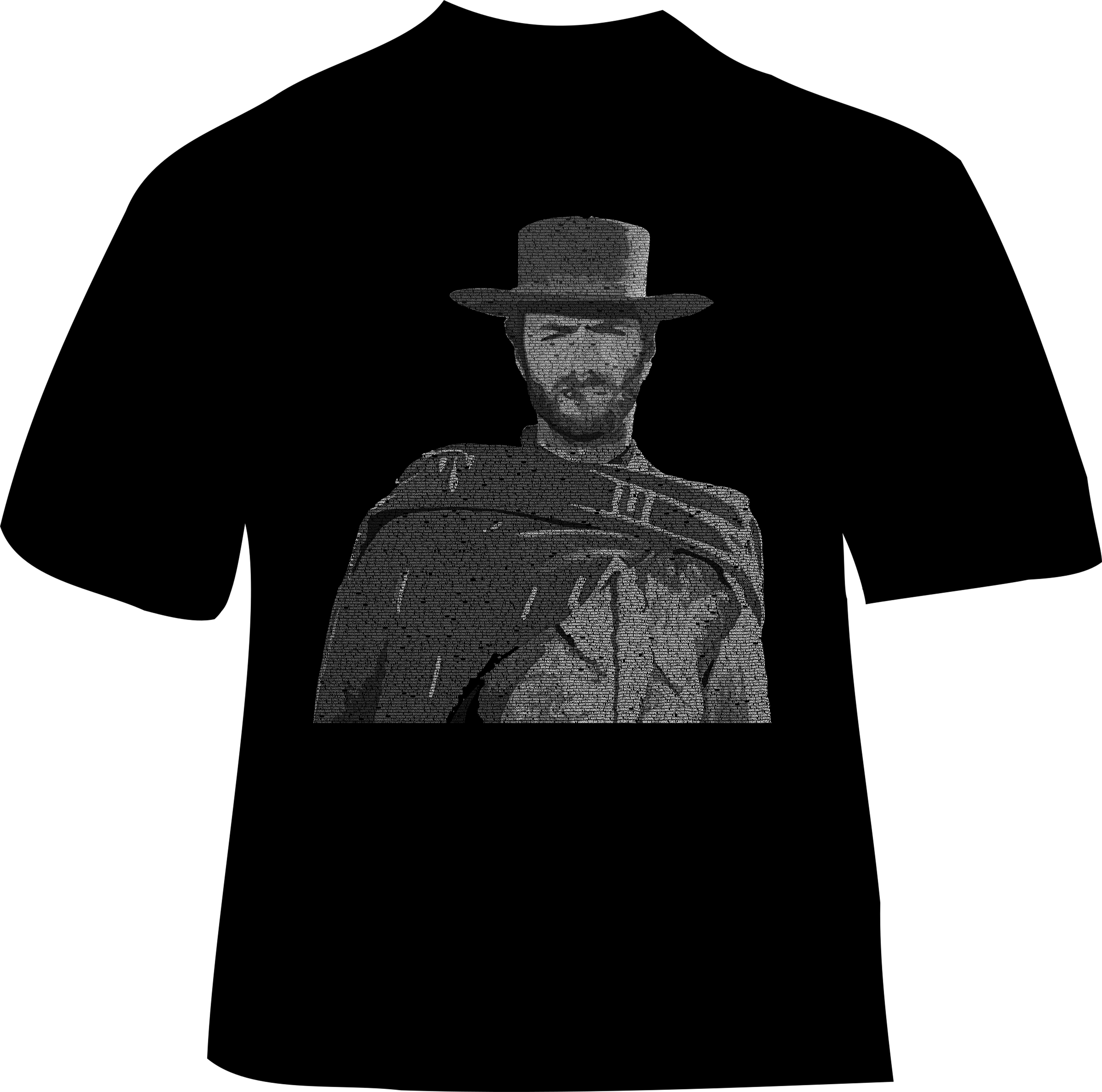 Clint Eastwood Script Shirt (8899x11112), Png Download