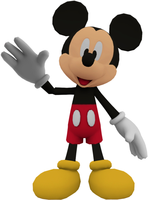 Mickey Mouse 3d Png Clip Art Download - Mickey Mouse Blender Model (1191x670), Png Download