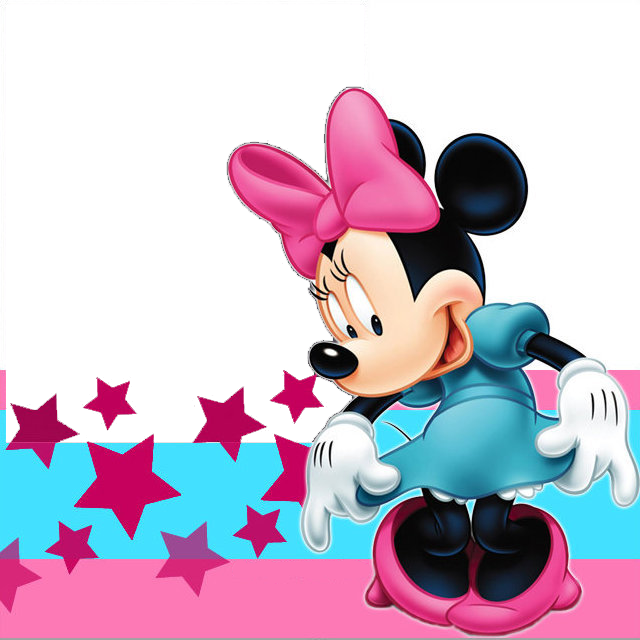 Marcos Para Photoshop Y Algo Mas - Minnie Mouse Blue Dress (640x640), Png Download