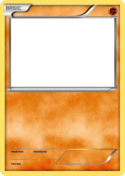 Cards Clipart Blank Card - Pokemon Card Template Fire (420x590), Png Download