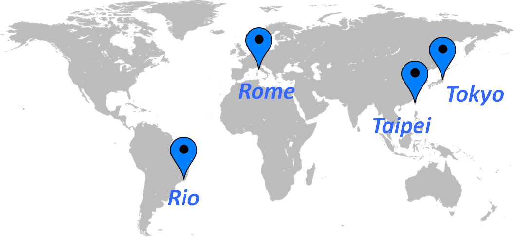 Click The Markers In The Above Map - World Map (1073x497), Png Download