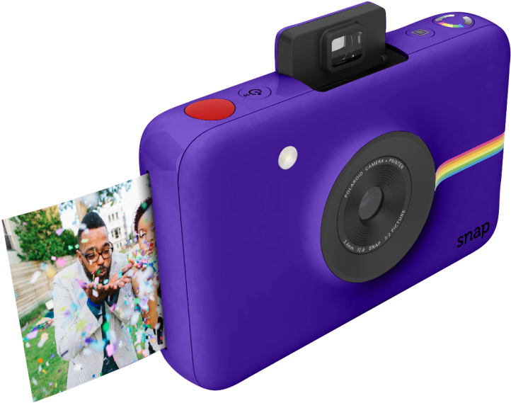 Watch Videos About Product - Polaroid Snap Instant Digital Camera Black (1200x1200), Png Download