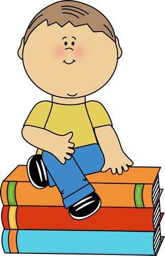 Kids Sitting At Their School Desks Royalty Free Picture - Boy With Books Clipart (323x500), Png Download