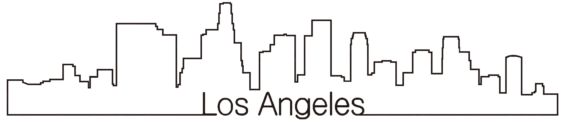 Los Angeles Outline Png - Los Angeles Logo Transparent (1844x400), Png Download