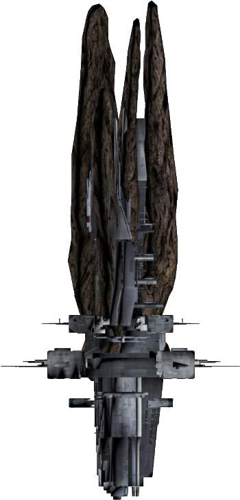 Gigantic Ship Capable Of Abducting The Populations - Mass Effect Collector Ship (374x800), Png Download