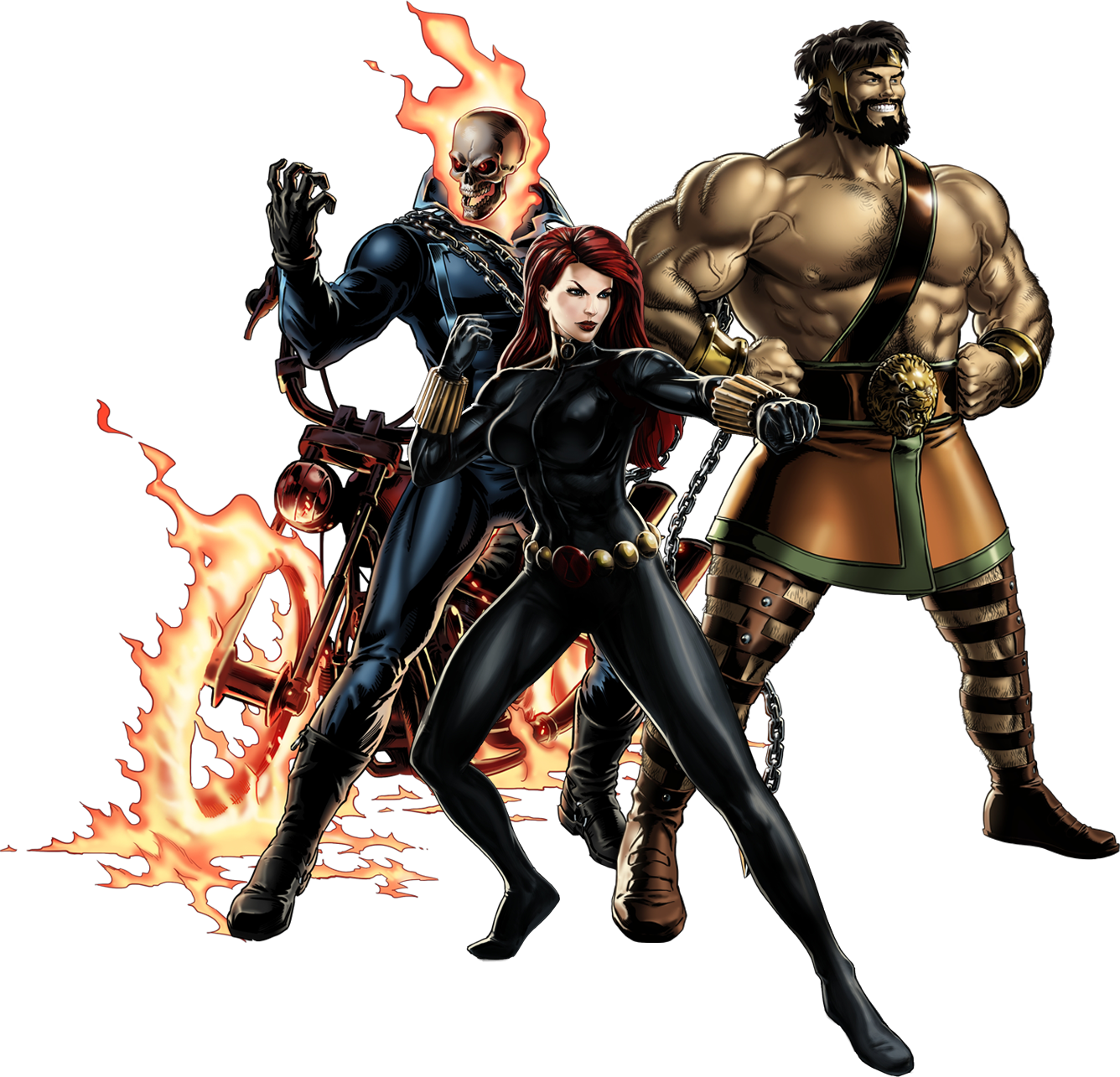 Champions Of Los Angeles 001 - Hercules Marvel Avengers Alliance (1336x1285), Png Download