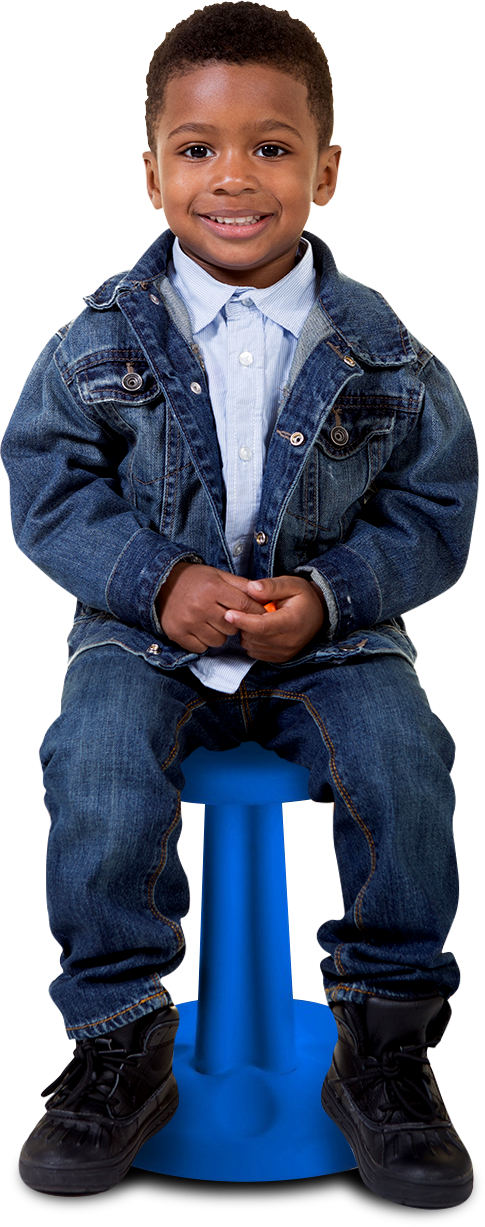 Kid Enjoying The Kore Wobble Stool - Kore Wobble Chair (485x1227), Png Download